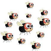 Swarm of flies
